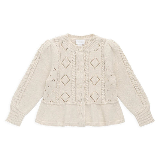 Annabellle Cardigan Vanilla | Jamie Kay
