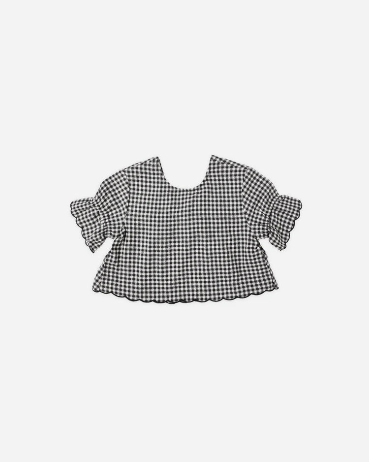 Francie Blouse + Wide Leg Pant Black Gingham | Rylee + Cru