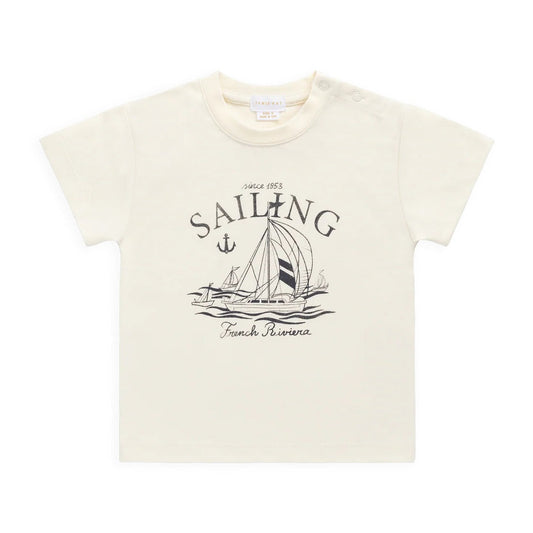 Organic Cotton Bjorn Tee French Riviera Eclipse | Jamie Kay