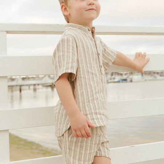 Mason shirt + Nautical Stripe Bermuda | Rylee + Cru