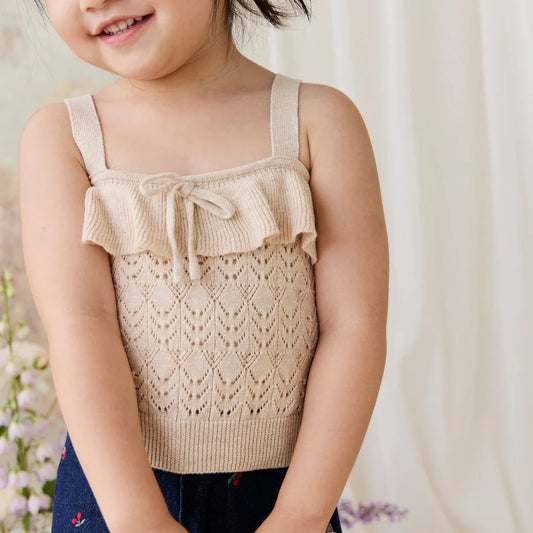 Mélanie Top Light Oatmeal Marle | Jamie Kay
