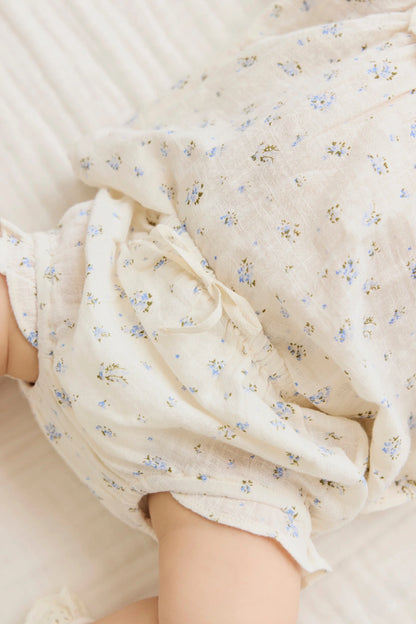 Organic Cotton Frill Bloomer Juniper Fields Blue | Jamie Kay