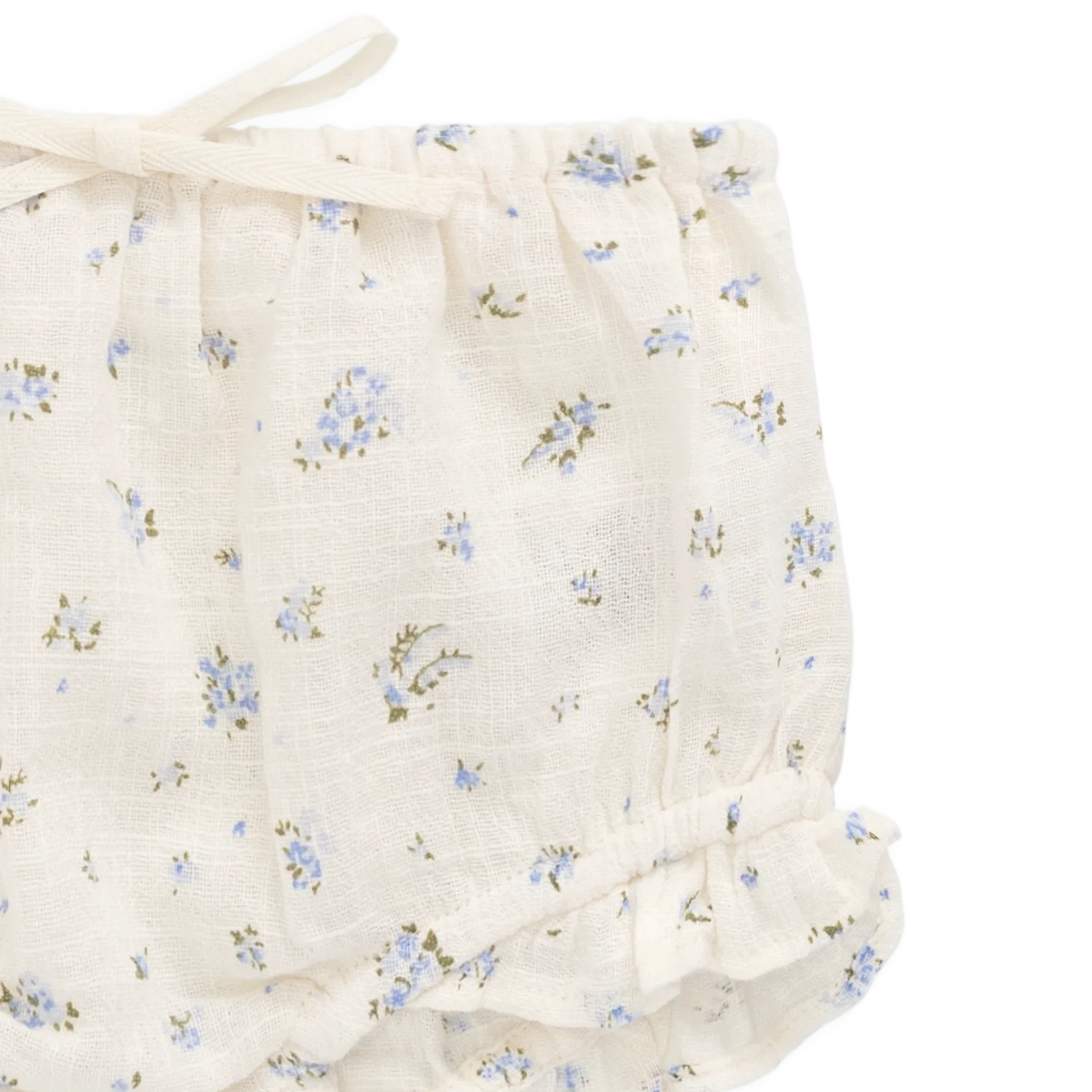 Organic Cotton Frill Bloomer Juniper Fields Blue | Jamie Kay