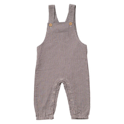 Brown Plaid Overall | Mebie