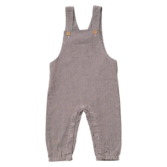Brown Plaid Overall | Mebie