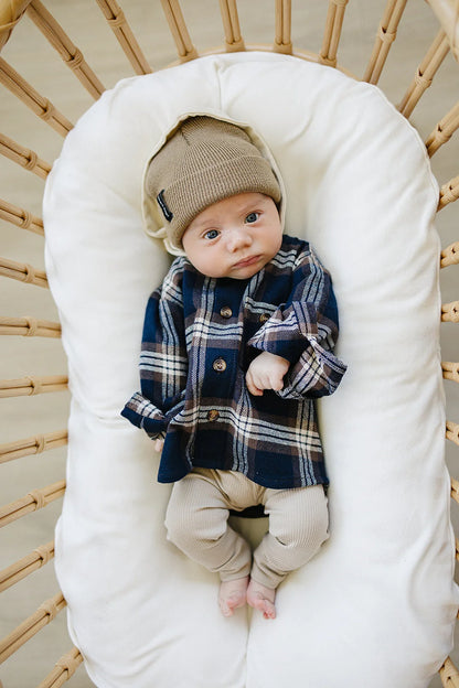 Plaid Hooded Button un shirt | Mebie