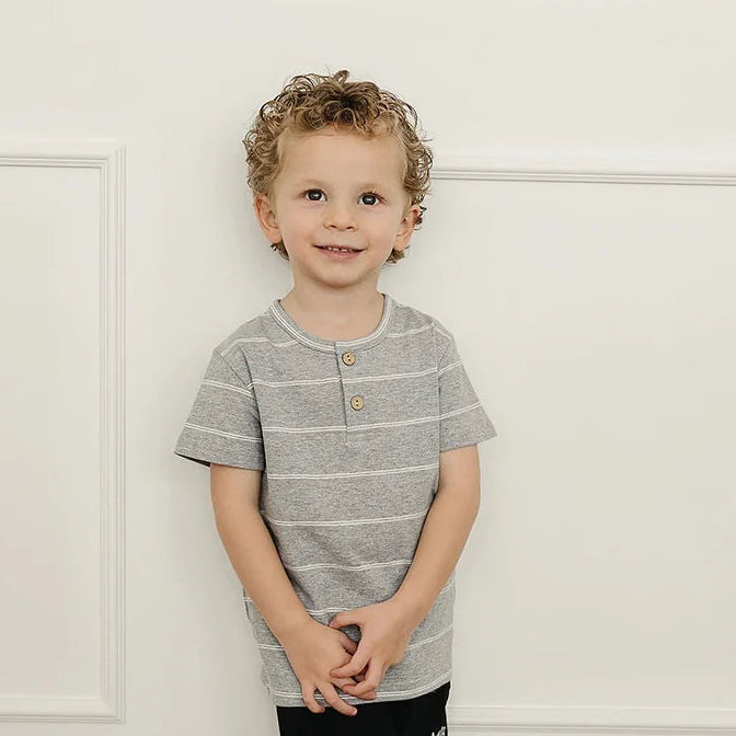 Grey stripes tee | Mebie