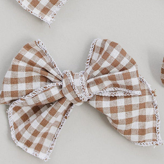 Gingham Hair Bow | Mebie