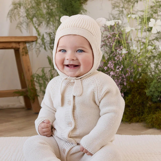 Ashton Knitted Hat - Vanilla | Jamie Kay