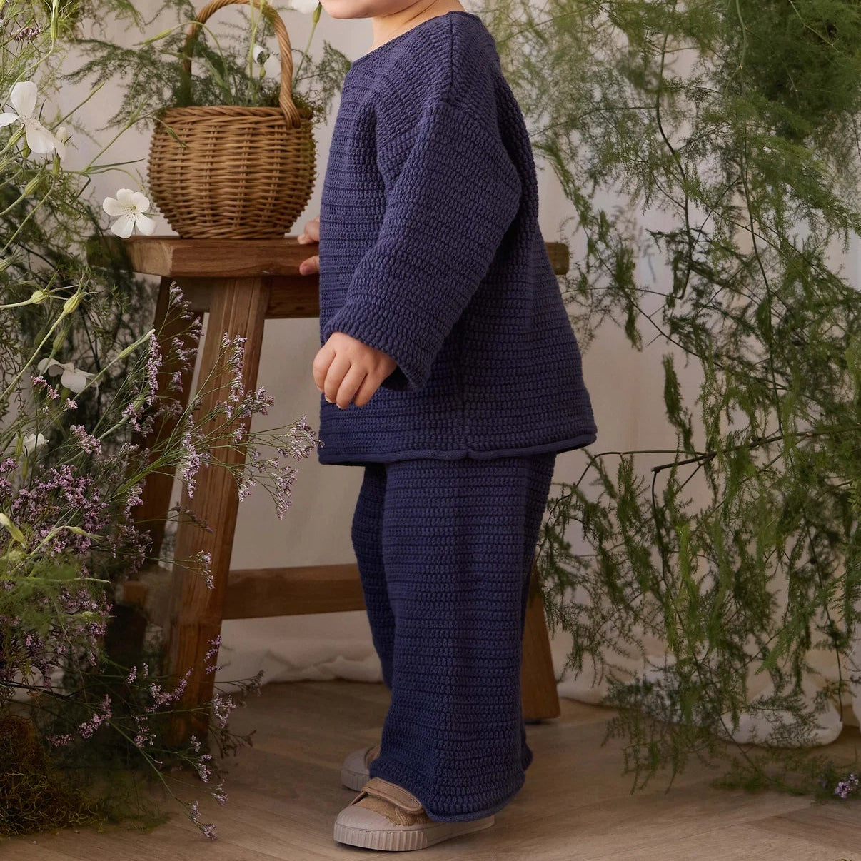 Eugene Knitted Pant - Navy | Jamie Kay