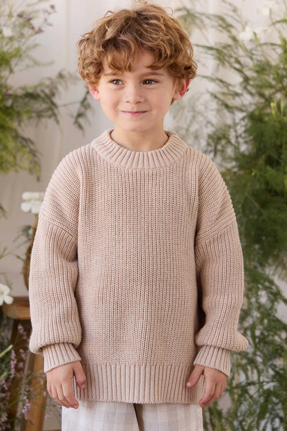 Johan Knit Jumper - Wheat | Jamie Kay