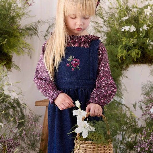 Dovie Overall - Deep Sea Denim Orchid Rose | Jamie Kay