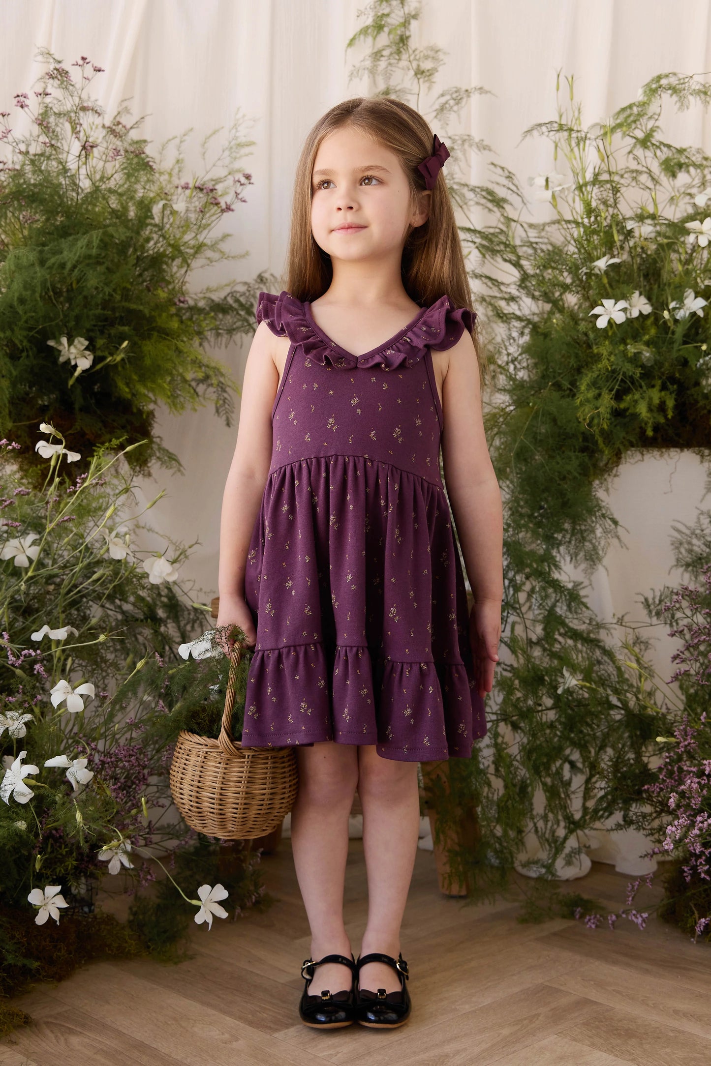 Organic Cotton Addie Dress - Dina Fig | Jamie Kay