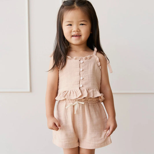 Top Muslin Mirabel + Shorts Élodie Chalk Pink | Jamie Kay
