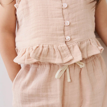 Top Muslin Mirabel + Shorts Élodie Chalk Pink | Jamie Kay