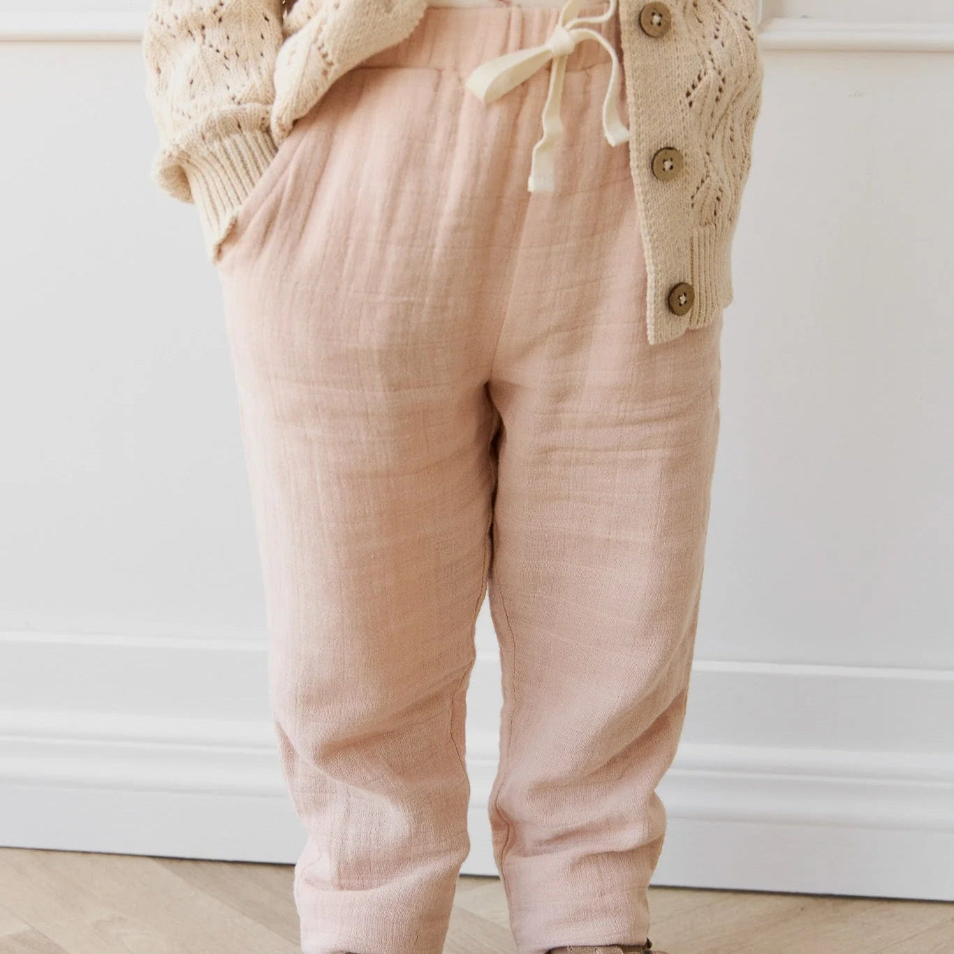 Pant Muslin Cordelia Chalky Pink | Jamie Kay