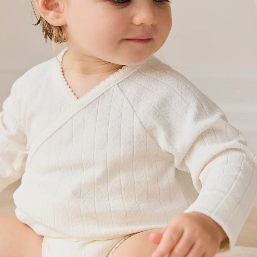 Marina Bodysuit Pointelle Parchment | Jamie Kay