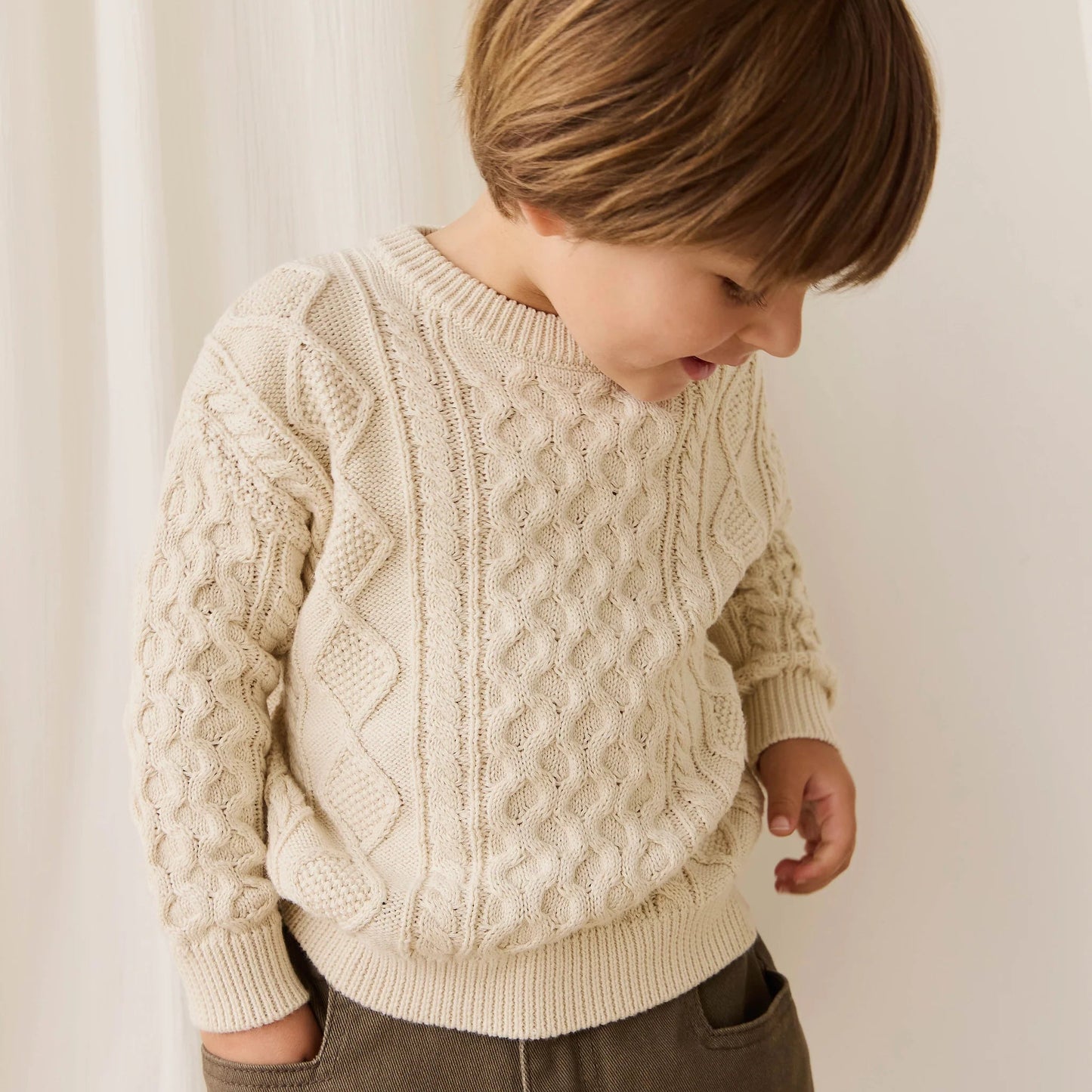 Sawyer Knit Jumper - Vanilla | Jamie Kay