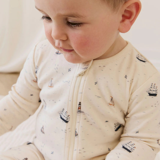 Frankie Onepiece-Rabbit Garden Blue | Jamie Kay