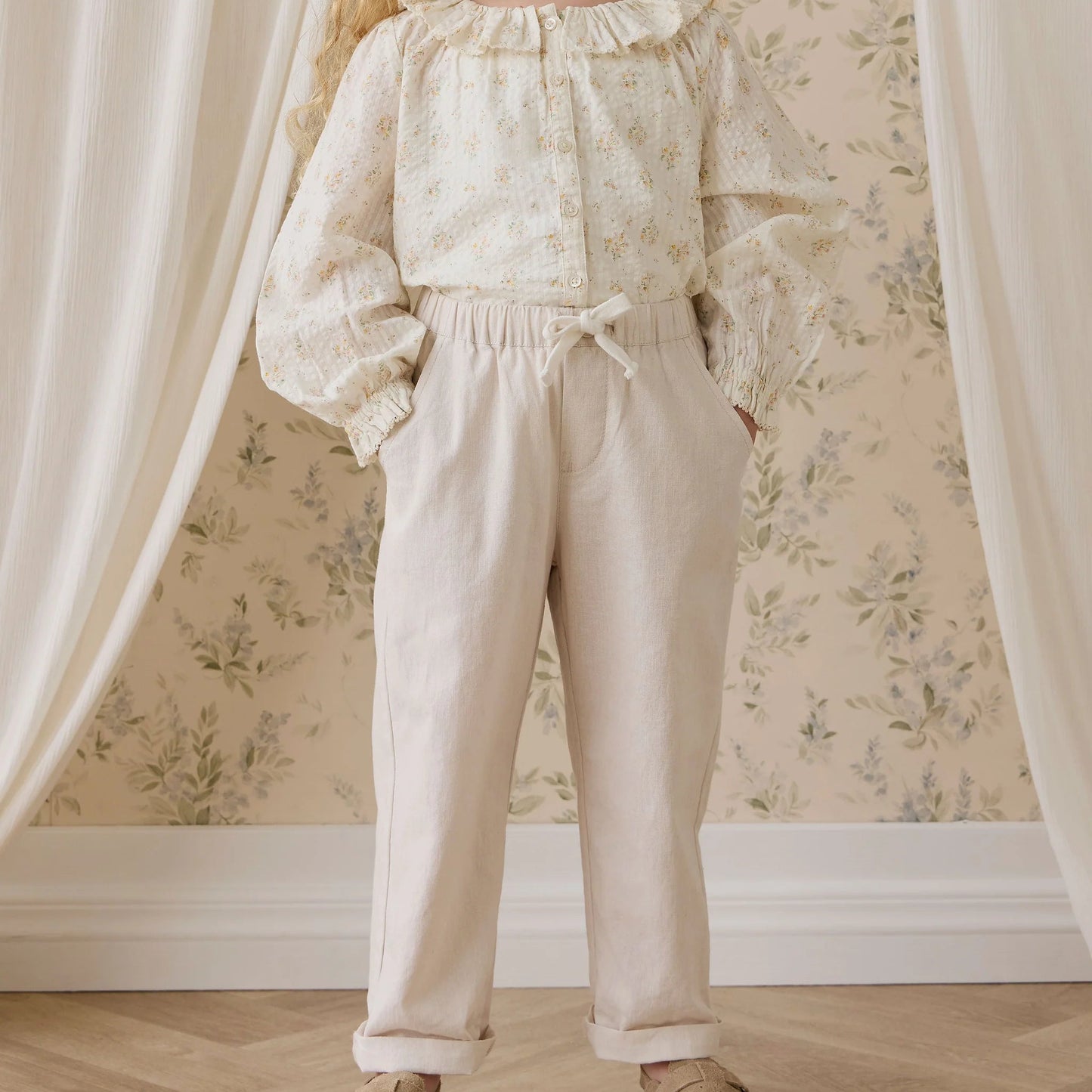 Ali Linen/Cotton Pant - Natural | Jamie Kay