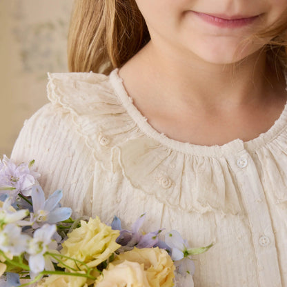 Organic Cotton Cecile Top - Parchment | Jamie Kay