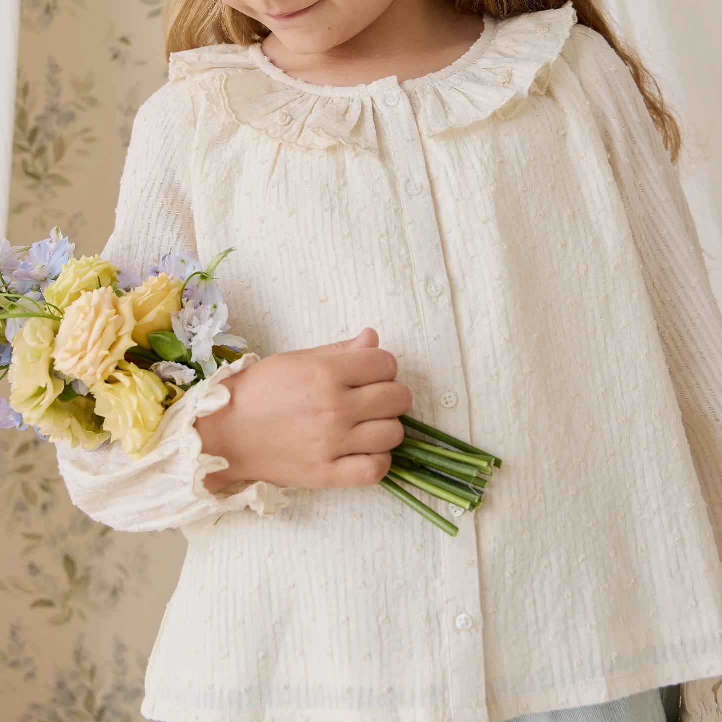 Organic Cotton Cecile Top - Parchment | Jamie Kay