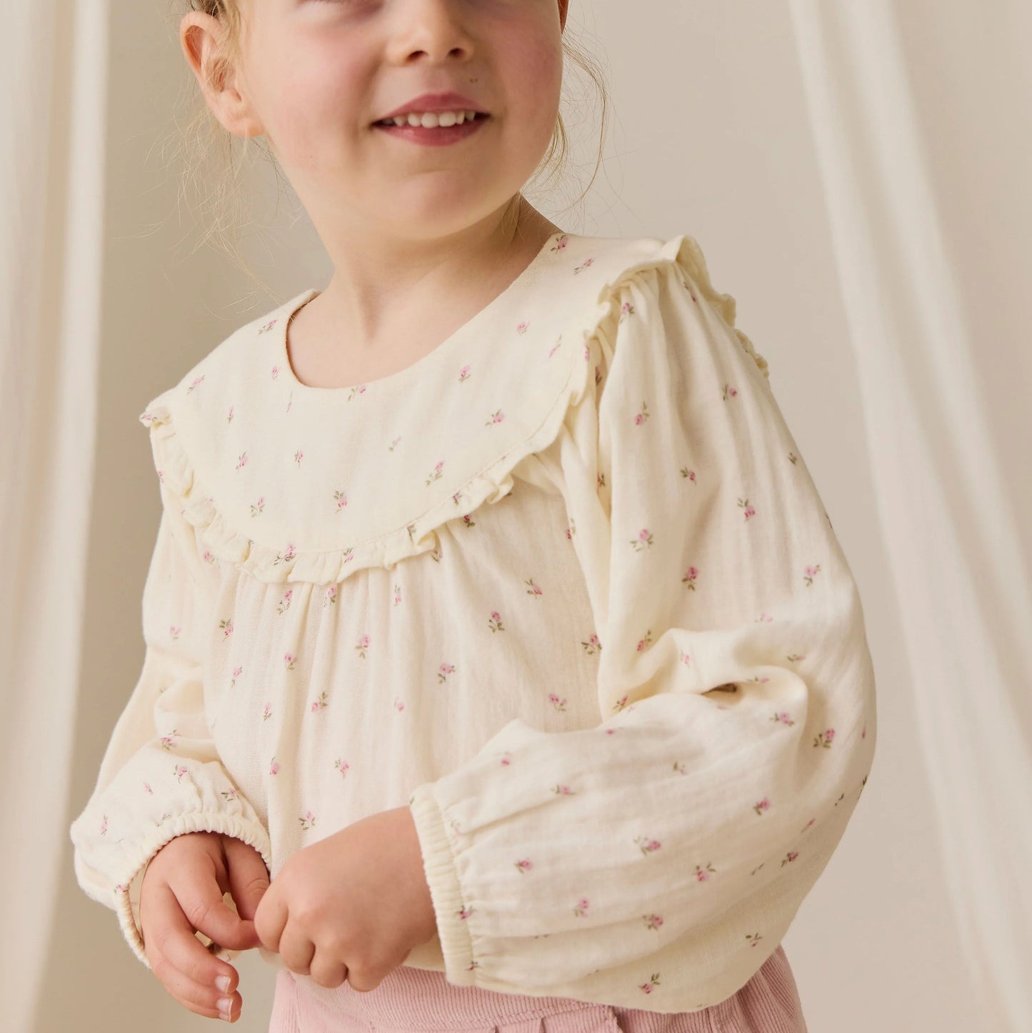 Muslin Amira Blouse - Willow Rose | Jamie Kay