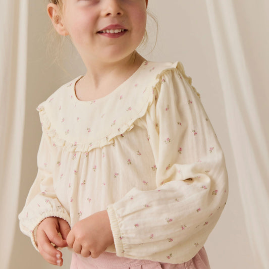 Muslin Amira Blouse - Willow Rose | Jamie Kay