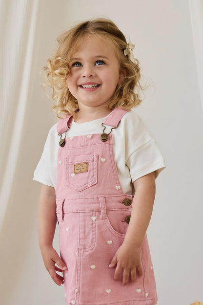 Classic Overall Dress - Petite Heart Rose | Jamie Kay