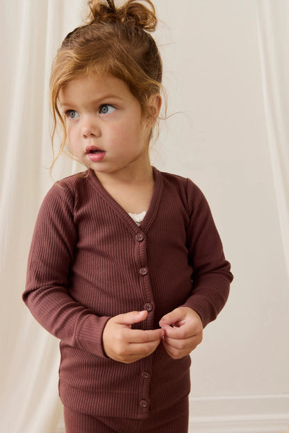 Modal Cardigan - Burnt Cinnamon | Jamie Kay