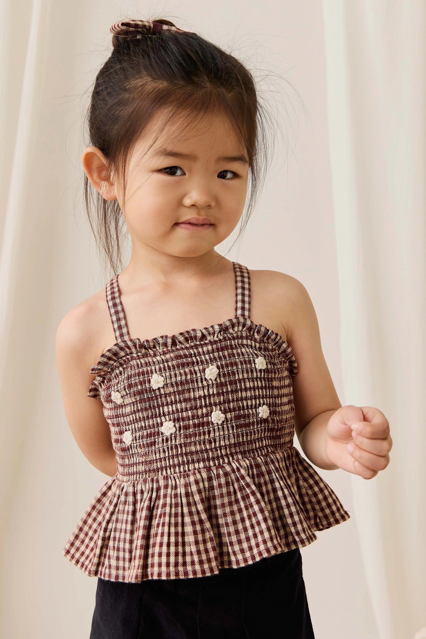 Auden Top - Cinnamon Gingham | Jamie Kay