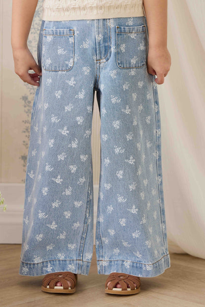 Theodora Pant - Tully Floral Denim | Jamie Kay