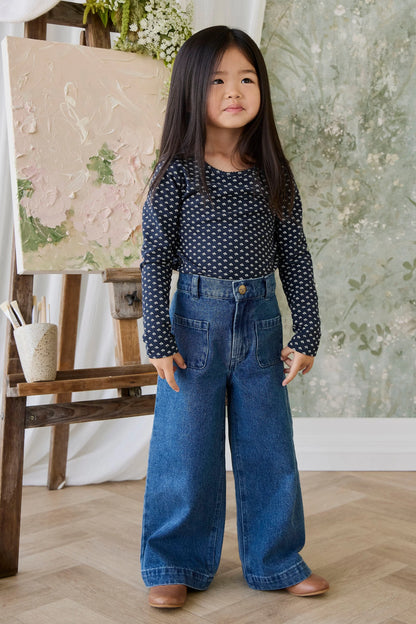 Long Sleeve Top - Lisa Petite Indigo | Jamie Kay