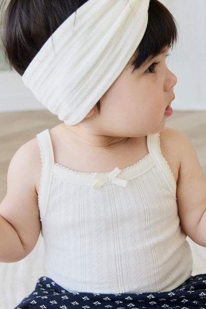 Pointelle Singlet Suit - Parchment | Jamie Kay