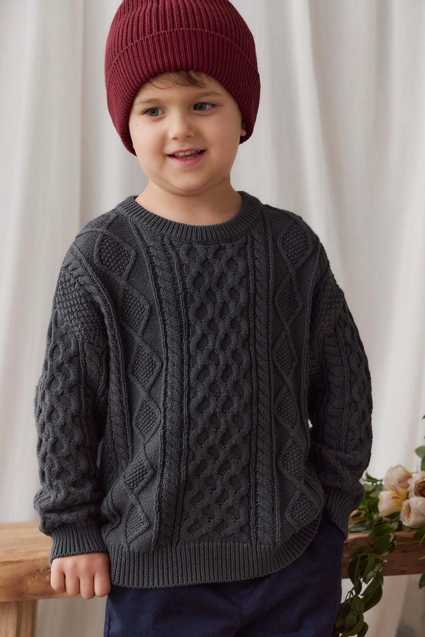 Sawyer Knit Jumper - Umber | Jamie Kay