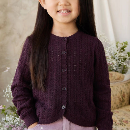 Maxine Knitted Cardigan - Blackcurrant | Jamie Kay