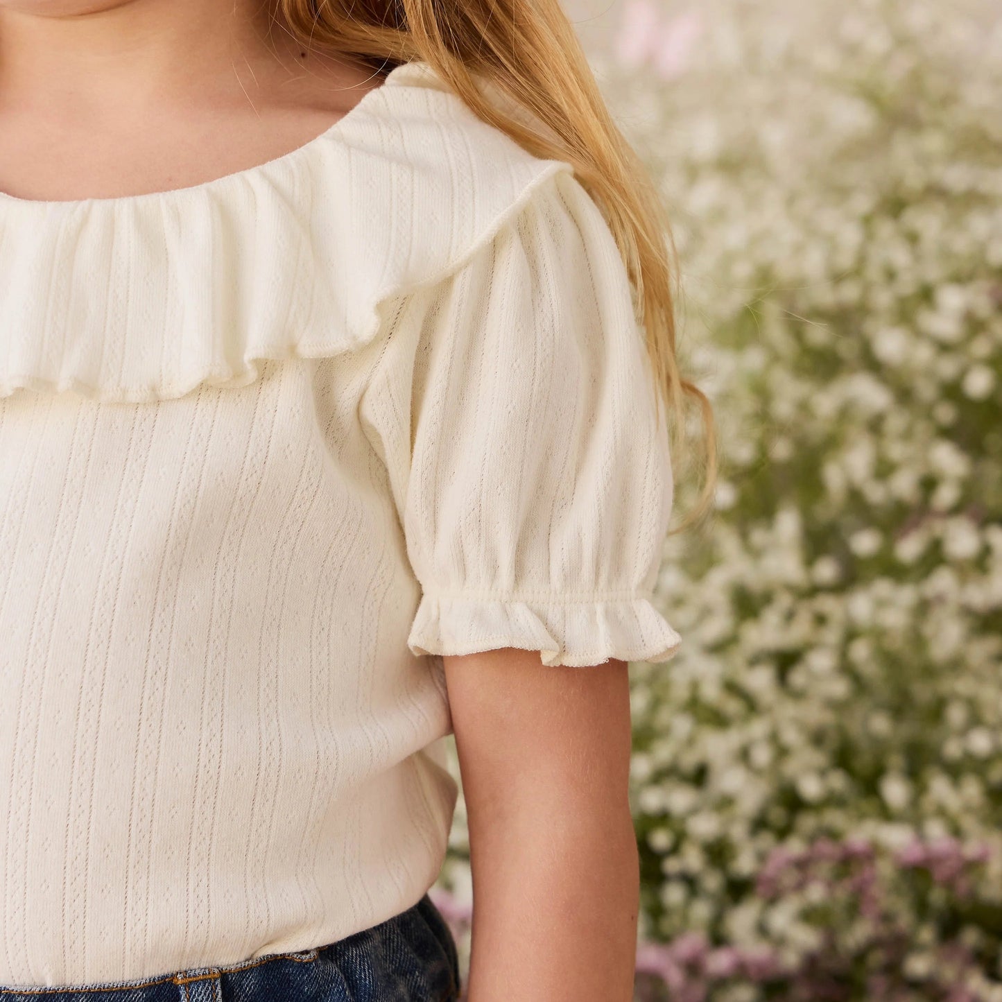 Pointelle Marlene Top - Parchment | Jamie Kay