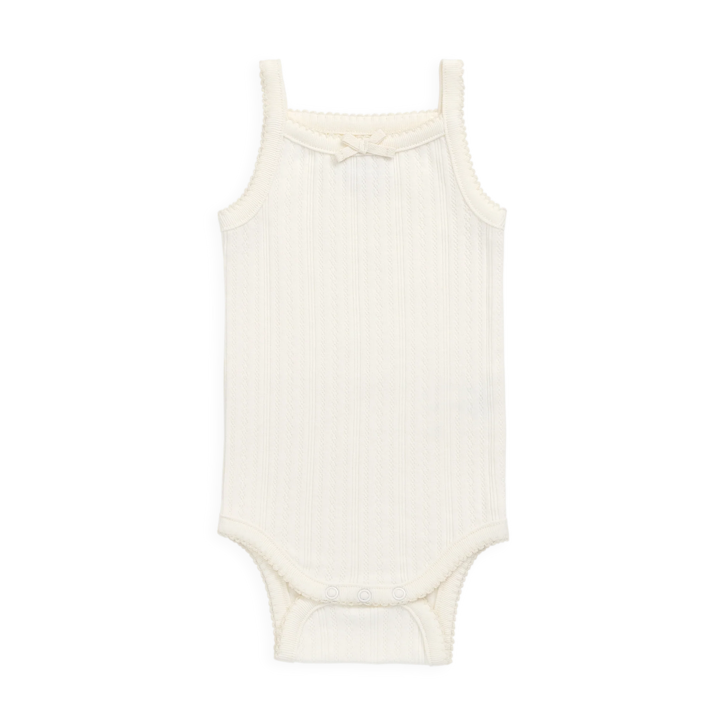 Pointelle Singlet Suit - Parchment | Jamie Kay