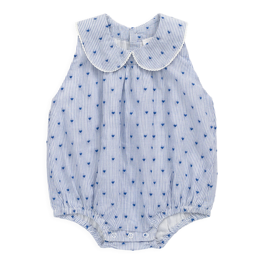 Wisteria Playsuit - My Love Stripe Indigo | Jamie Kay