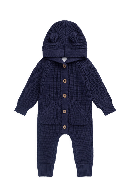 Bear Knit Onepiece - Navy | Jamie Kay