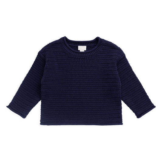 Eugene Knitted Jumper - Navy | Jamie Kay