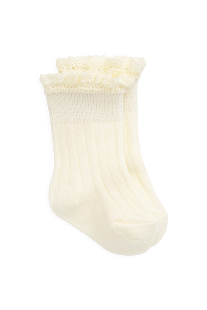 Harper Knee High Sock - Parchment | Jamie Kay