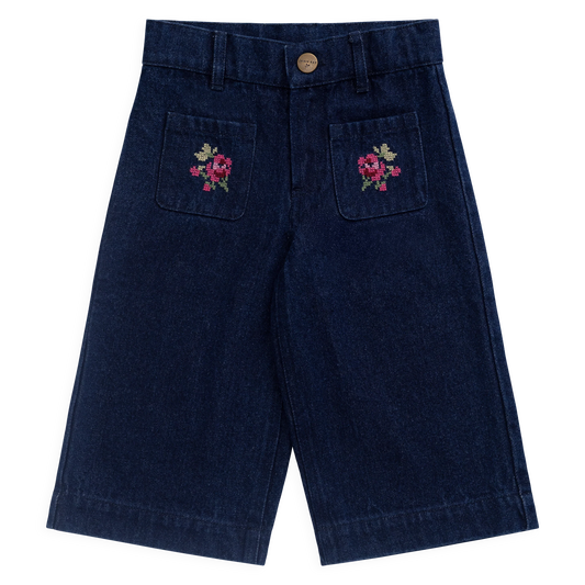 Ines Pant - Deep Sea Denim Orchid Rose | Jamie Kay