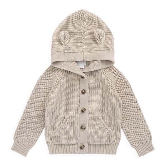 Bear Cardigan - Oat | Jamie Kay