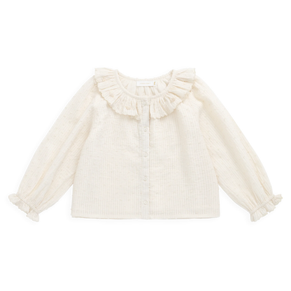 Organic Cotton Cecile Top - Parchment | Jamie Kay