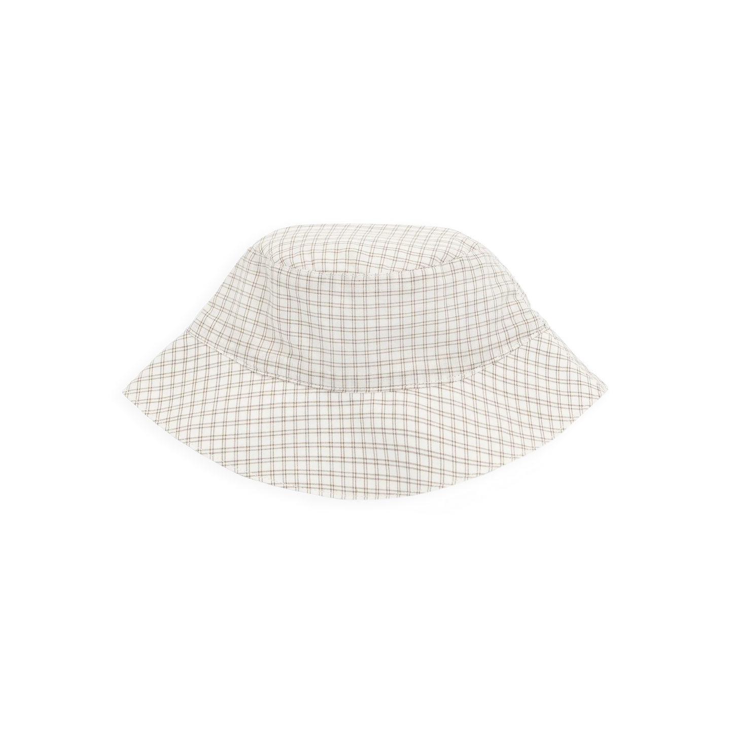 Woven Bucket Hat - Double Windowpane Check Pecan | Jamie Kay
