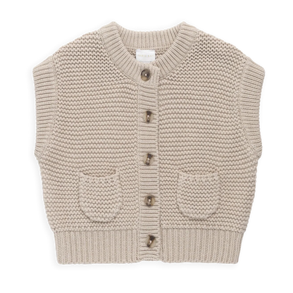 Rome Knit Vest - Oat | Jamie Kay