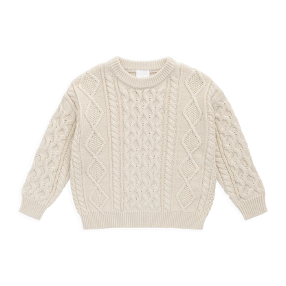 Sawyer Knit Jumper - Vanilla | Jamie Kay