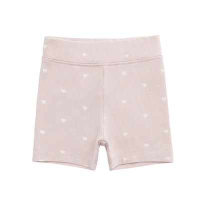 Petite Heart Bike Shorts Old Rose | Jamie Kay