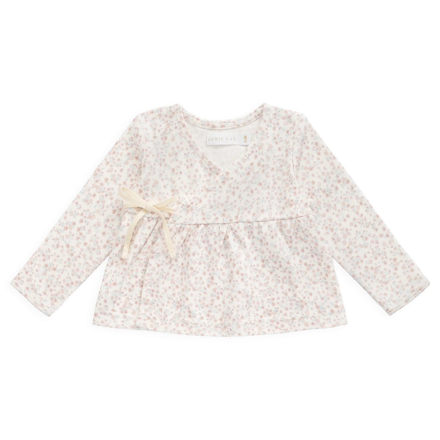 Clemence Wrap Top - Fig Floral | Jamie Kay